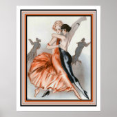 Art Deco "Dance Le Deux" 16 x 20 Poster (Voorkant)