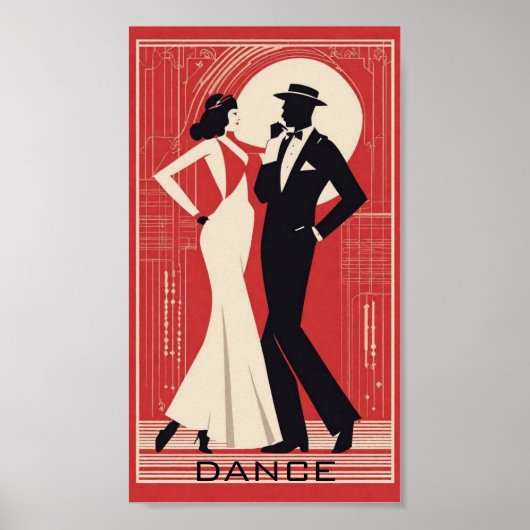 Art Deco Dance Poster (Voorkant)