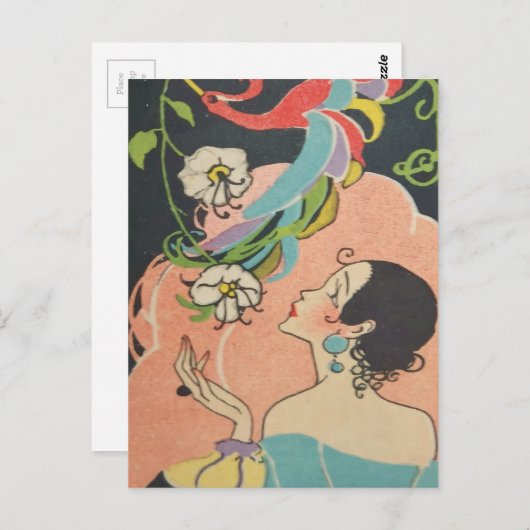 Art Deco Dancer Briefkaart (Voorkant / Achterkant)