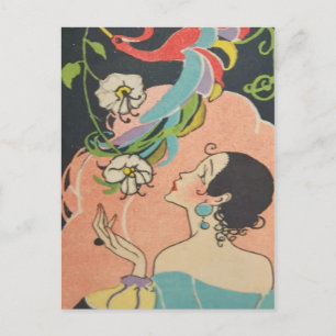 Art Deco Dancer Briefkaart