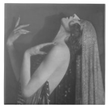 Art Deco Dancer Kyra #1 Keramische Tegel