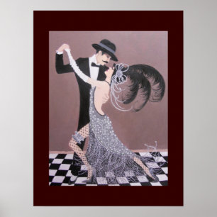  ART DECO DANCERS POSTER