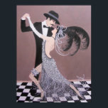 ART DECO DANCERS POSTER<br><div class="desc">Oorspronkelijk acrylschilderij en ontwerp van kunstdansers van de deco door Dian... ... Dit ontwerp zou elke hedendaagse decor ten goede komen. Het is elegant en glamoureus. Geweldige nostalgie uit het kunstdeco-tijdperk die te kort van leven was. Ook een geweldig cadeautje.</div>