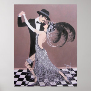 ART DECO DANCERS POSTER