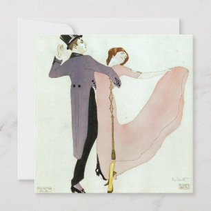 Art Deco Dancing Paar door Leo Rauth Kaart