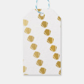 Art Deco Dank u 20s Labels Wit Goud Bruiloft Cadeaulabel (Achterkant)