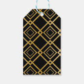 Art Deco Dank u Labels Gouden Labels Bruiloft Cadeaulabel (Achterkant)