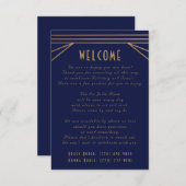 Art Deco Dank u Nota Kaarten (Voorkant / Achterkant)