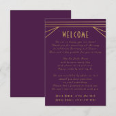 Art Deco Dank u Nota Kaarten (Voorkant / Achterkant)