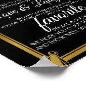 Art deco Dank u Poster (Hoek)