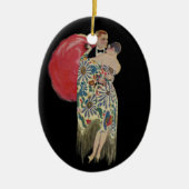Art Deco-dansen,  liefde en Romance Keramisch Ornament (Voorkant)