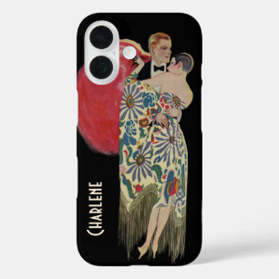 Art Deco dansen, vintage liefde en romantiek iPhone 16 Hoesje