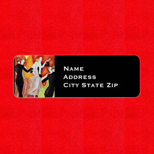 Art Deco Dansende Paren 1920 Balzaal Etiket
