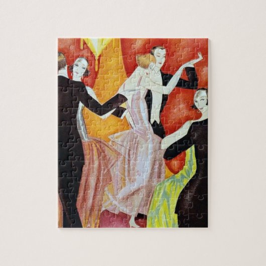 Art Deco Dansende Paren 1920 Balzaal Legpuzzel (Verticaal)