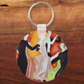 Art Deco Dansende Paren 1920 Balzaal Sleutelhanger (Voorkant)
