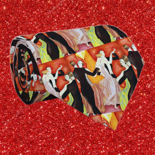 Art Deco Dansende Paren 1920 Balzaal Stropdas