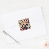 Art Deco Dansende Paren Patroon | Jazz Era 1920 Vierkante Sticker (Envelop)