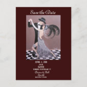 Art Deco-dansers, sla de datum op, Briefkaart (Voorkant)