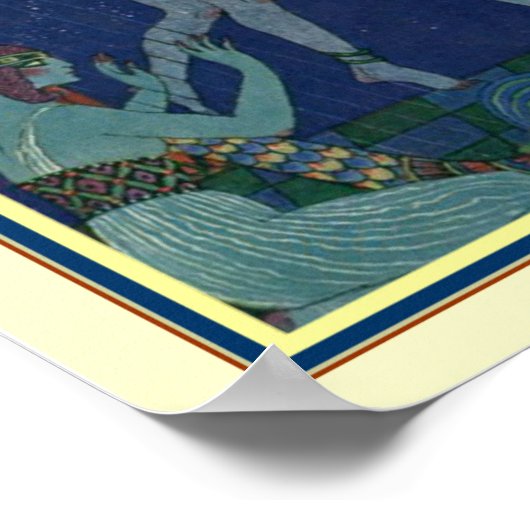 Art Deco "Danses de Jadis" door George Barbier Poster (Hoek)