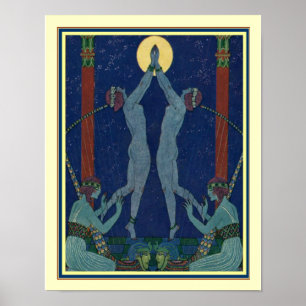 Art Deco "Danses de Jadis" door George Barbier Poster