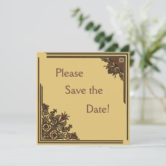 Art Deco De datumkaarten opslaan Save The Date (Staand voorkant)
