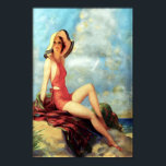 Art Deco - De vrijetijdsbesteding van het strand Poster<br><div class="desc">Dit klassieke Art Deco-poster van "The Lure of the Beach" van Edward Eggleston uit 1935,  nu beschikbaar als een onmiddellijke download of afdruk op Zazzle! Voeg een tijdloze klassieker aan uw muur toe,  en herleid de rand van het strand.</div>