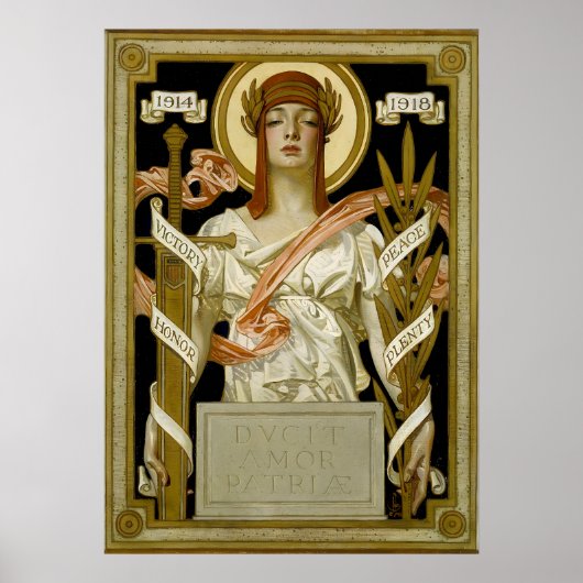 Art Déco de Zaterdag Poster (Voorkant)