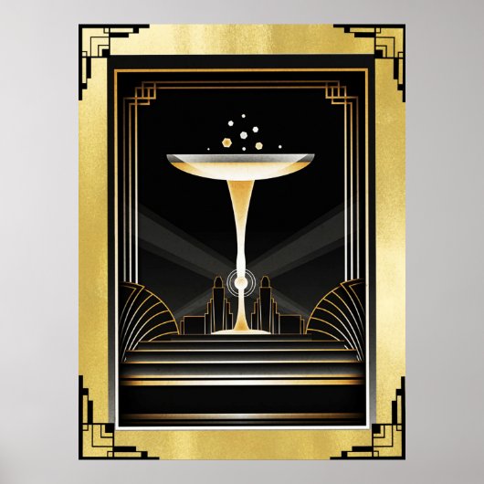 Art Deco Decadence Poster. Poster (Voorkant)