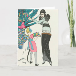 Art Deco Decorate the Tree Kerstkaart Programma