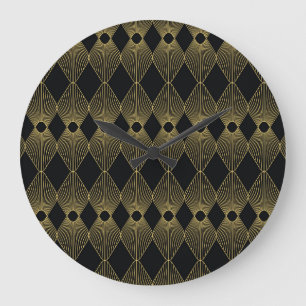 Art Deco Decoratie Naadloos Patroon Grote Klok