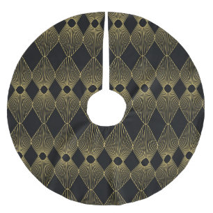 Art Deco Decoratie Naadloos Patroon Kerstboom Rok