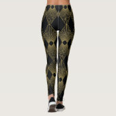 Art Deco Decoratie Naadloos Patroon Leggings (Achterkant)