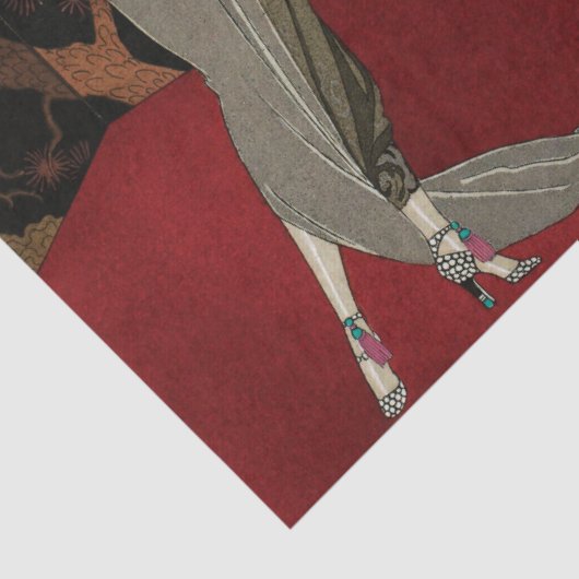 Art Deco Decoupage Flapper 1920's Decoupage Tissuepapier (Detail)