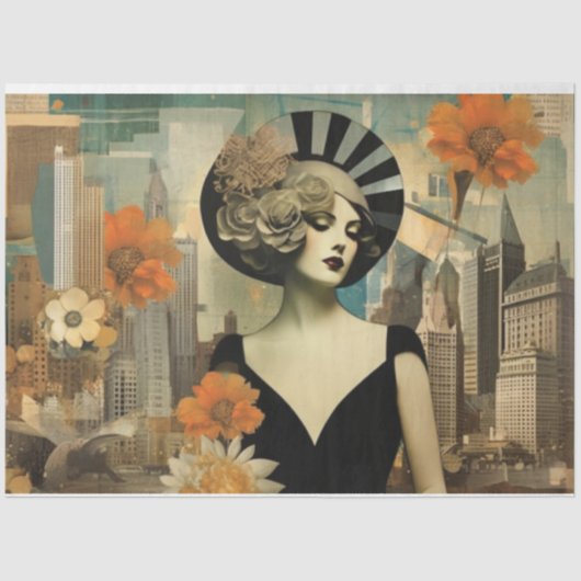 Art Deco  decoupage Tissuepapier (Voorkant)