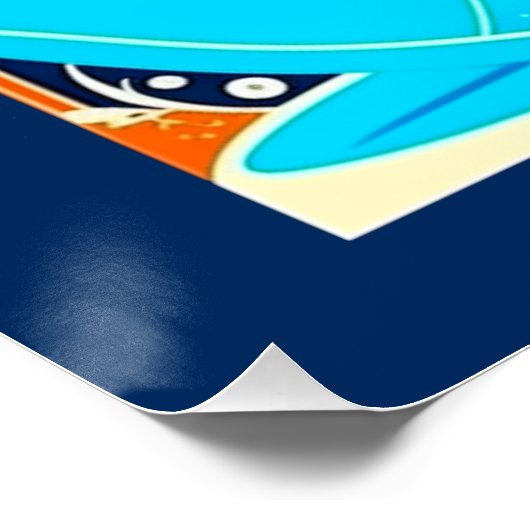 Art Deco Ded Moroz en Snow Maiden Perfect Poster (Hoek)