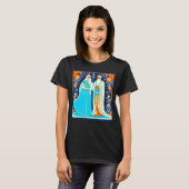 Art Deco Ded Moroz en Snow Maiden T-shirt (Voorkant volledig)