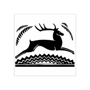  Art Deco Deer Rubberstempel