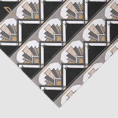 Art Deco Delight Patroon Gepersonaliseerde Initiaa Tissuepapier (Detail)