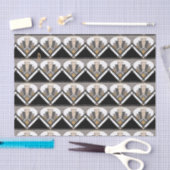 Art Deco Delight Patroon Gepersonaliseerde Initiaa Tissuepapier (Craft)