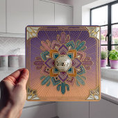 Art Deco Desert Disco Mandala Ceramic Tile Tegeltje
