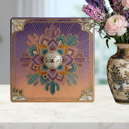 Art Deco Desert Disco Mandala Ceramic Tile Tegeltje