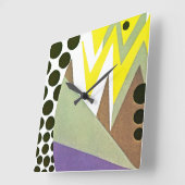 Art Deco Design #10 op Emporio Moffa Vierkante Klok (Hoek)