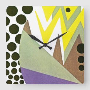 Art Deco Design #10 op Emporio Moffa Vierkante Klok