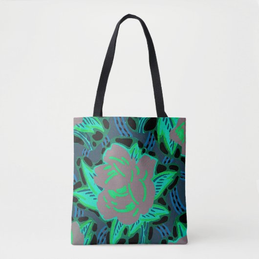 Art Deco Design #10 Roos Tote Bag (Voorkant)