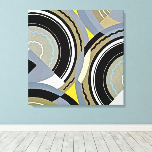 Art Deco Design #2 op Emporio Moffa Canvas Afdruk (Insitu (Houten vloer))
