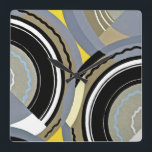 Art Deco Design #2 op Emporio Moffa Vierkante Klok<br><div class="desc">kunstdecoontwerp.</div>
