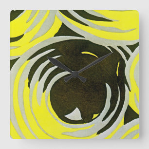 Art Deco Design #3 op Emporio Moffa Vierkante Klok