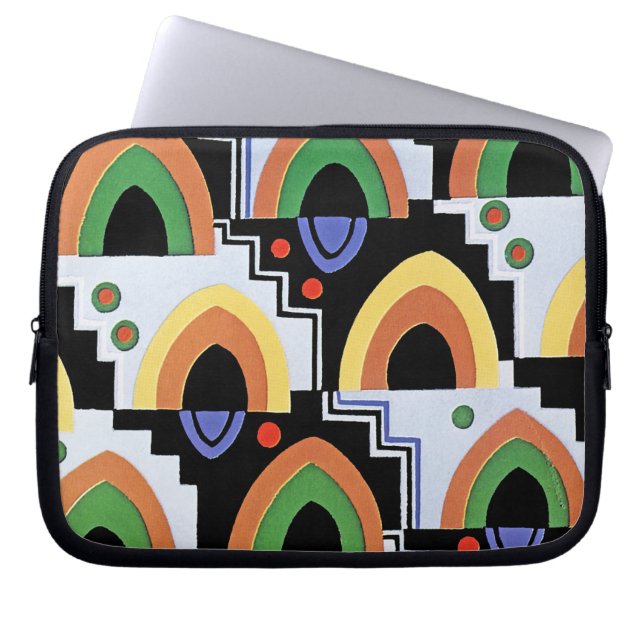 Art Deco Design #4 @ Emporio Moffa Laptop Sleeve (Voorkant)