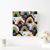 Art Deco Design #4 op Emporio Moffa Vierkante Klok (Huis)