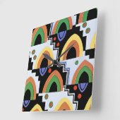 Art Deco Design #4 op Emporio Moffa Vierkante Klok (Hoek)